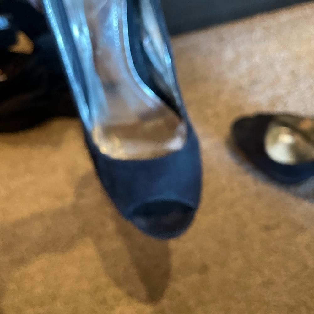 Style & Company black peep toe heels - Picture 6 of 8